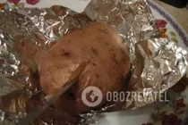 Картошка в фольге с сыром - Шаг 3 Картошка в фольге с сыром - Шаг 3