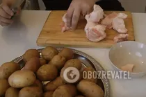 Картошка с салом на мангале - Шаг 1 Картошка с салом на мангале - Шаг 1
