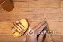 Картошка с салом в микроволновке - Шаг 3 Картошка с салом в микроволновке - Шаг 3