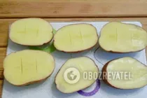 Картопля із салом і часником у духовці - Крок 4 Картопля із салом і часником у духовці - Крок 4