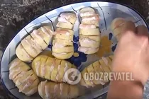 Картопля "гармошка" з салом - Крок 5 Картопля "гармошка" з салом - Крок 5
