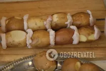 Картошка с салом на мангале - Шаг 4 Картошка с салом на мангале - Шаг 4
