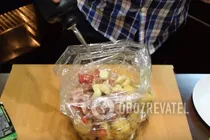 Картошка в рукаве с салом - Шаг 4 Картошка в рукаве с салом - Шаг 4