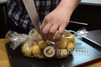 Картошка в рукаве с салом - Шаг 6 Картошка в рукаве с салом - Шаг 6