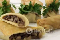 Налистники с грибами - Шаг 10 Налистники с грибами - Шаг 10