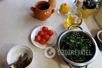 Салат с рукколой и морепродуктами - Шаг 1 Салат с рукколой и морепродуктами - Шаг 1