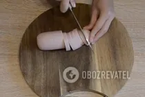 Омлет с колбасой - Шаг 3 Омлет с колбасой - Шаг 3