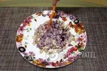 Салат с горошком и мясом - Шаг 5 Салат с горошком и мясом - Шаг 5