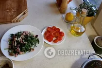 Салат с рукколой и морепродуктами - Шаг 6 Салат с рукколой и морепродуктами - Шаг 6