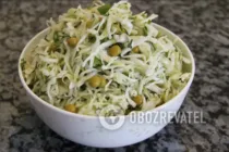 Салат с горошком и капустой - Шаг 7 Салат с горошком и капустой - Шаг 7