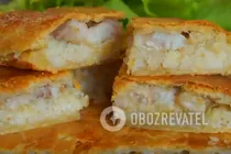 Рыбный пирог с рисом - Шаг 12 Рыбный пирог с рисом - Шаг 12