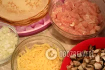 Налистники с курицей - Шаг 5 Налистники с курицей - Шаг 5