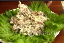 Салат "Гнездо глухаря" с грибами - Шаг 8 Салат "Гнездо глухаря" с грибами - Шаг 8