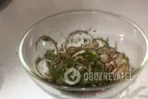 Салат с баклажанами и шампиньонами - Шаг 5 Салат с баклажанами и шампиньонами - Шаг 5