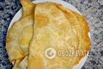 Чебуреки з домашнім сиром - Крок 9 Чебуреки з домашнім сиром - Крок 9
