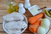 Салат "Обжорка" с курицей - Шаг 1 Салат "Обжорка" с курицей - Шаг 1