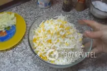 Салат с черной редькой - Шаг 4 Салат с черной редькой - Шаг 4