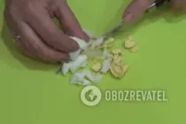 Салат с редькой и яйцом - Шаг 4 Салат с редькой и яйцом - Шаг 4