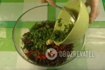 Салат из морской капусты по-корейски - Шаг 9 Салат из морской капусты по-корейски - Шаг 9