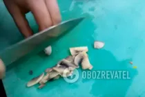 Теплый салат с телятиной и грибами - Шаг 3 Теплый салат с телятиной и грибами - Шаг 3
