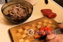 Теплий салат з яловичиною і болгарським перцем - Крок 2 Теплий салат з яловичиною і болгарським перцем - Крок 2