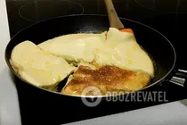 Омлет со сметаной - Шаг 6 Омлет со сметаной - Шаг 6