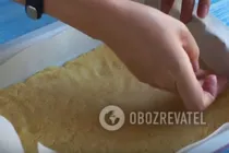 Заливной пирог с персиками - Шаг 5 Заливной пирог с персиками - Шаг 5