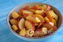 Заливной пирог с персиками - Шаг 6 Заливной пирог с персиками - Шаг 6