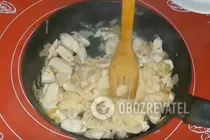 Заливной пирог с курицей и грибами - Шаг 6 Заливной пирог с курицей и грибами - Шаг 6