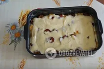 Заливной пирог со сливами - Шаг 7 Заливной пирог со сливами - Шаг 7