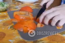 Салат с хурмой и авокадо - Шаг 2 Салат с хурмой и авокадо - Шаг 2