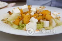 Салат с тыквой и сыром - Шаг 7 Салат с тыквой и сыром - Шаг 7