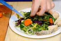 Салат с тыквой и курицей - Шаг 7 Салат с тыквой и курицей - Шаг 7