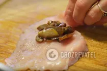 Крученики с грибами в сметанном соусе - Шаг 3 Крученики с грибами в сметанном соусе - Шаг 3
