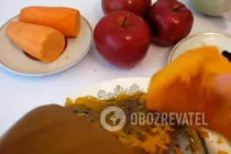 Салат с сырой тыквой - Шаг 1 Салат с сырой тыквой - Шаг 1