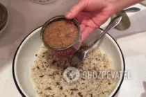 Салат с рисом и тунцом - Шаг 4 Салат с рисом и тунцом - Шаг 4