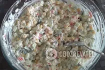 Салат с рисом и кукурузой - Шаг 7 Салат с рисом и кукурузой - Шаг 7