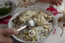 Салат с рисом и консервами - Шаг 6 Салат с рисом и консервами - Шаг 6