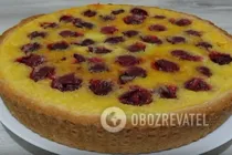 Заливной пирог с черешней - Шаг 11 Заливной пирог с черешней - Шаг 11