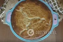 Заливной пирог с сыром "Фета" - Шаг 12 Заливной пирог с сыром "Фета" - Шаг 12