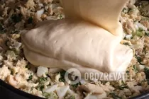 Заливной пирог с курицей и сыром - Шаг 12 Заливной пирог с курицей и сыром - Шаг 12