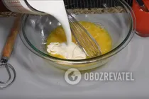 Заливной пирог с зеленым луком и яйцом - Шаг 5 Заливной пирог с зеленым луком и яйцом - Шаг 5