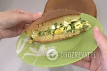 Заливной пирог с луком и яйцом за кефире - Шаг 9 Заливной пирог с луком и яйцом за кефире - Шаг 9