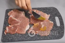 Мясо по-французски на сковороде - Шаг 2 Мясо по-французски на сковороде - Шаг 2