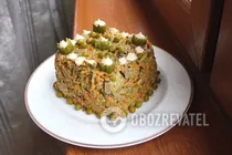 Салат "Обжорка" с печенью - Шаг 7 Салат "Обжорка" с печенью - Шаг 7