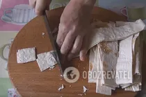 Чипсы из лаваша с сыром - Шаг 2 Чипсы из лаваша с сыром - Шаг 2