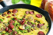 Омлет с сосисками - Шаг 7 Омлет с сосисками - Шаг 7