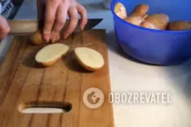 Картошка фаршированная грибами - Шаг 1 Картошка фаршированная грибами - Шаг 1
