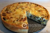 Лоранский пирог с курицей и грибами - Шаг 8 Лоранский пирог с курицей и грибами - Шаг 8