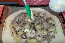 Пирог с грибами на кефире - Шаг 12 Пирог с грибами на кефире - Шаг 12